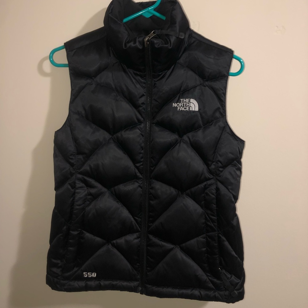 Black North Face puffer vest